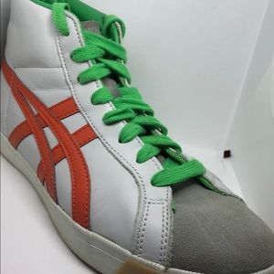 ❤️Asics Glacier Grey/Orange/ Bright Green Sneaker